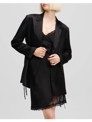 karl lagerfeld jeans klj satin tied blazer a1w14022-999 σε προσφορά