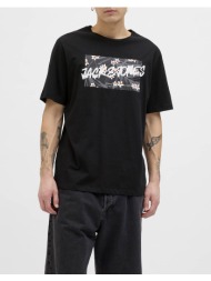 jack&jones jjhawaii shape tee ss crew neck ln 12269324-black black