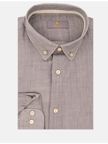 lexton πουκαμισo 11.35.jamaica button down-grey gray σε προσφορά