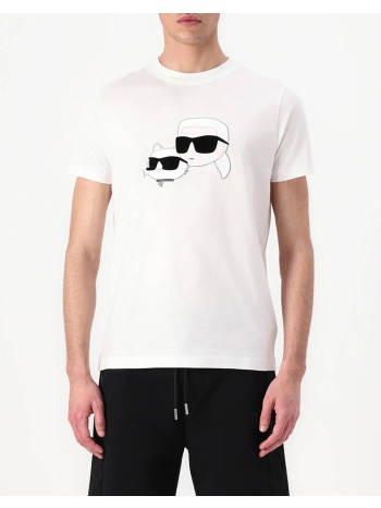 karl lagerfeld t-shirt crewneck 755061-552241-10 white σε προσφορά