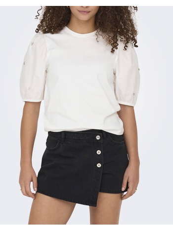 only onlemme life s/s o-neck puff mix top jrs σε προσφορά