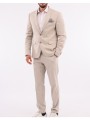 lexton kουστουμι 06.35.mix linen suit-beige biege