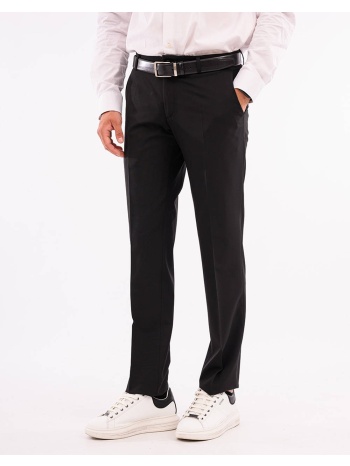 lexton παντελονι 09.35.wool mix reg pants-black black σε προσφορά