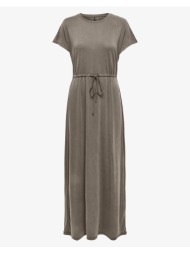 only onlhannah s/s long dress jrs 15348761-walnut brown