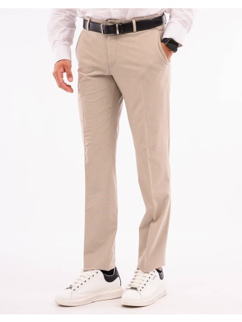 lexton παντελονι 09.35.wool mix reg pants-beige biege σε προσφορά
