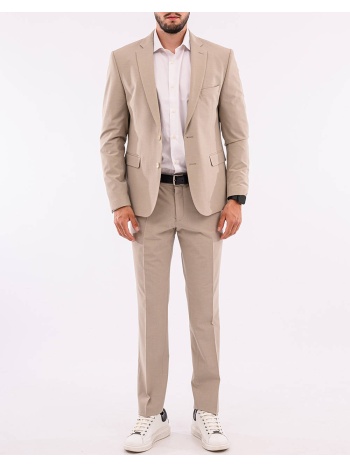 lexton kουστουμι 06.35.wool mix reg suit-beige biege σε προσφορά
