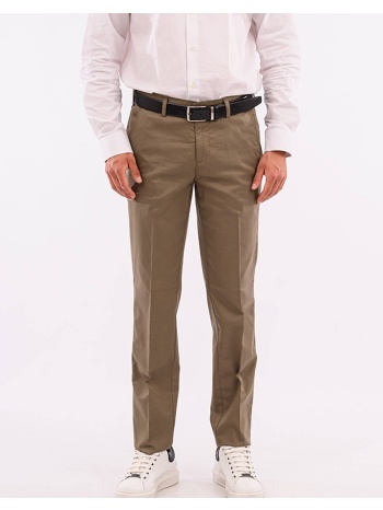lexton παντελονι 09.35.dobby chino-khaki khaki σε προσφορά