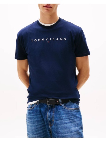 tommy jeans tjm reg linear logo tee ext dm0dm20744-c1g