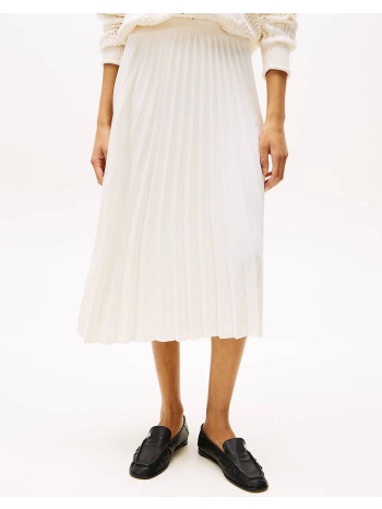 tommy hilfiger fluid pleated pull on midi skirt