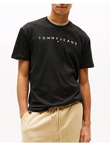 tommy jeans tjm reg linear logo tee ext dm0dm20744-bds black