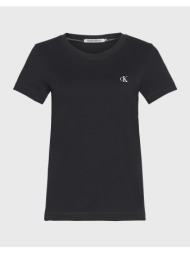 calvin klein jeans ck embroidery slim tee j20j212883-bae black