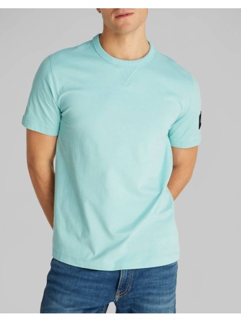 calvin klein jeans badge tee j30j323484-mr5 aqua