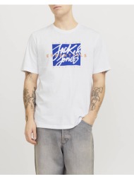 jack&jones jjcolton tee ss crew neck ln 12268439-white white