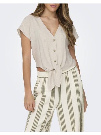 only onlsiesta ss knot lin bl shirt pnt noos