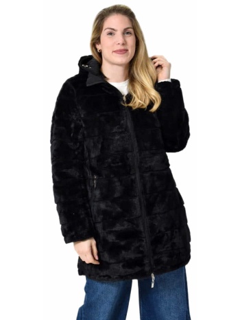 μπουφάν διπλής όψεως (ντουμπλφας) με γούνα & κουκούλα 