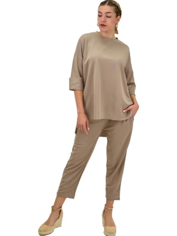 γυναικείο σετ μονόχρωμο μπεζ 10191