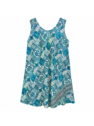 plus size midi φόρεμα με γεωμετρικό μοτίβο βεραμάν 27359