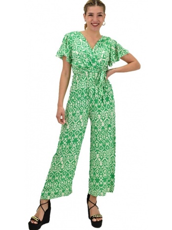 γυναικεία ολόσωμη φόρμα κρουαζέ πράσινο 20304