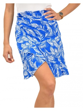 γυναικεία κρουαζέ mini φούστα μπλε 16786