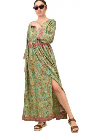 γυναικείο μεταξωτό boho φόρεμα βεραμάν 15709