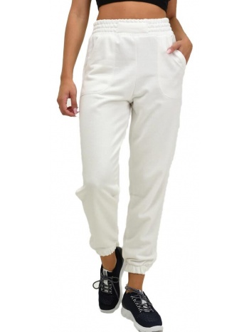 γυναικείο παντελόνι φόρμας με σχέδιο λευκό 21762