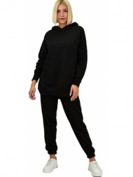 γυναικείο σετ φόρμας φούτερ μαύρο 21872