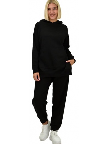 γυναικείο σετ φόρμας φούτερ μαύρο 21839