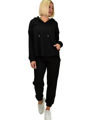 γυναικείο σετ φόρμας φούτερ μαύρο 21870