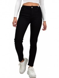 γυναικείο τζιν μονόχρωμο μαύρο 22071