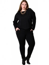 γυναικείο plus σετ με παγέτα μαύρο 22437