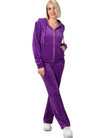 βελουτέ φόρμα σετ μωβ στρας κορώνα μωβ 22514