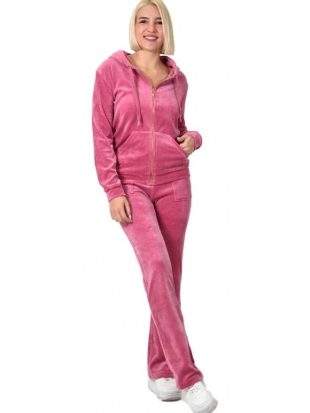 βελουτέ φόρμα σετ ροζ στρας κορώνα ροζ 22508