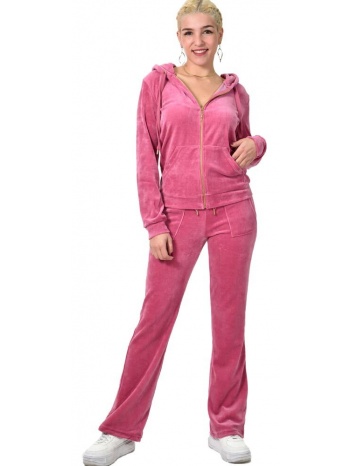 βελουτέ φόρμα σετ ροζ στρας πεταλούδα ροζ 22580