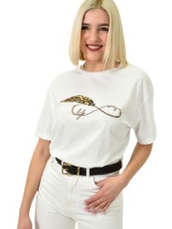 γυναικείο t-shirt με σχέδιο λευκό 23143