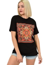 γυναικείο t-shirt με σχέδιο μαύρο 23158
