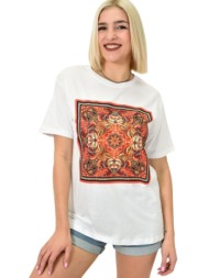 γυναικείο t-shirt με σχέδιο λευκό 23159