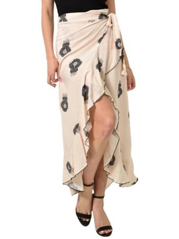 φούστα με λαχούρια μαύρο 24249