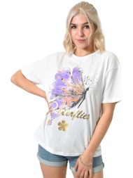 t-shirt με σχέδιο πεταλούδα `butterflies` λευκό 24251