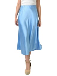 μπλε σατέν φούστα γαλάζιο 24273