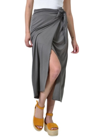 φούστα δεμένη με κόμπο στη μέση γκρι 24471