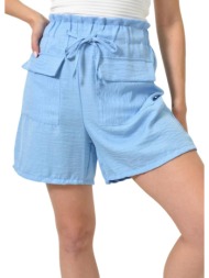 σορτς με δέσιμο και τσέπες γαλάζιο 24682