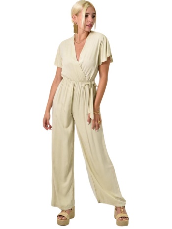 γυναικεία ολόσωμη φόρμα κρουαζέ μπεζ 24914