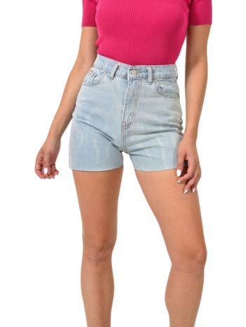 tζιν σορτς με φλόγα μπλε τζιν 25072