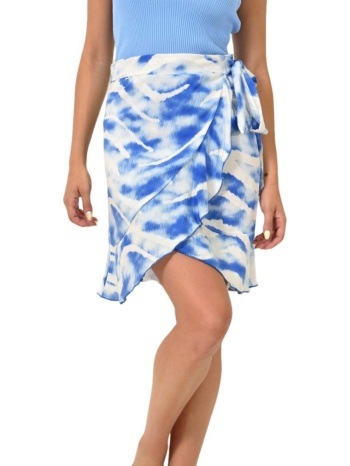 φούστα με ζεβρέ σχέδιο μπλε 25136