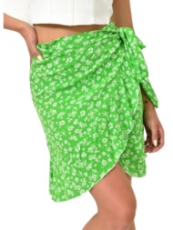 φούστα με φλοραλ μοτίβο πράσινο 25114