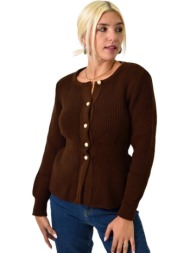 πλεκτή ζακέτα με κουμπιά ...