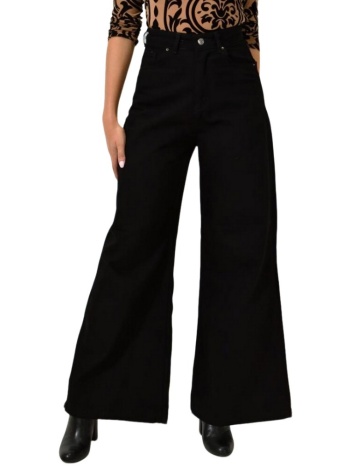 ψηλόμεσο παντελόνι τζιν καμπάνα μαύρο 25765