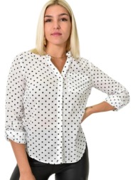 πουά πουκάμισο λευκό 25902