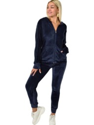 σετ βελουτέ φόρμα με σχέδιο μπλε 25907