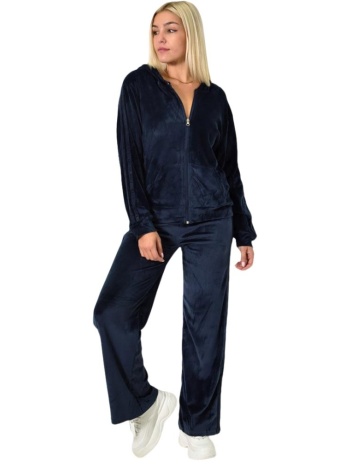 σετ βελουτέ φόρμα με σχέδιο μπλε 25921